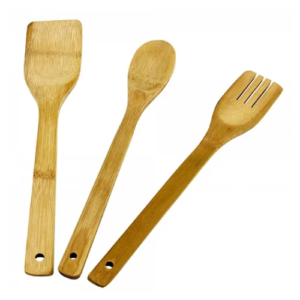 Kit Utensílios Bambu 3 peças