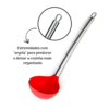 Concha Com Cabo Aço Inox e Ponta de Silicone 30cm
